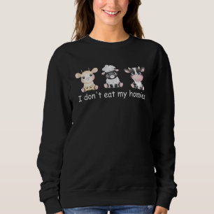 Sudadera Vegetariano No me como a mis casas Diversión Vegan