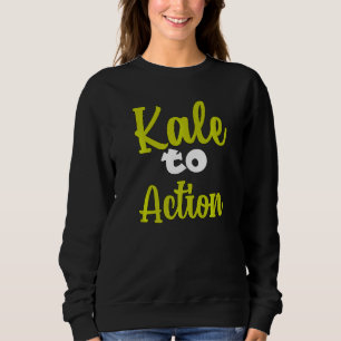 Sudadera Vegetariano Pun Kale A La Acción Humor Vegetario