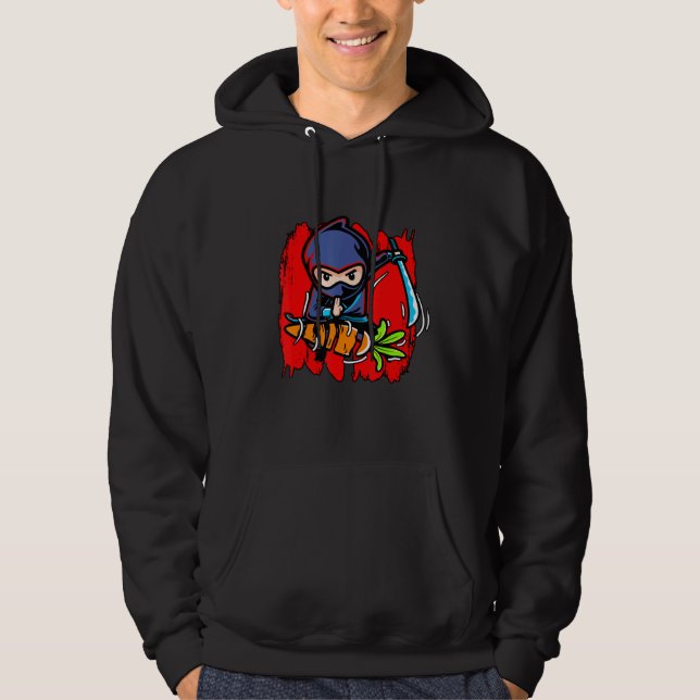 Sudadera Vegetariano Vegetable Ninja Fruta Vegan No Carne P (Anverso)