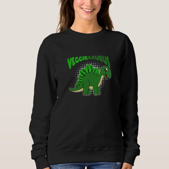 Sudadera Veggiesauro Orgullo Vegetario Vegetario Dinosaurio (Anverso)