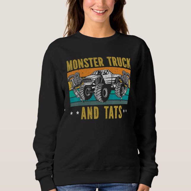 Sudadera Vehículo monstruo vintage todoterreno (Anverso)