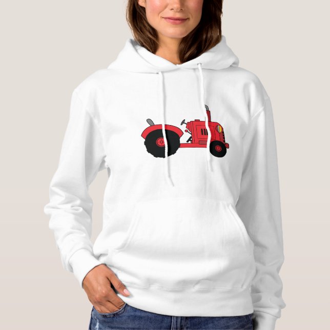 Sudadera Vehículo Tractor Rojo de Granja (Anverso)