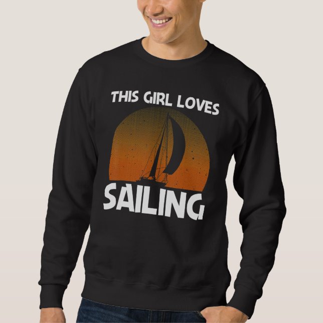 Sudadera Vela Fría Para Niñas Barco De Vela Vela Marinero (Anverso)