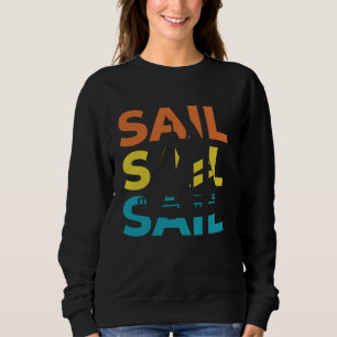 Sudadera Vela Retro Vintage Velero Barco Pontón Vela