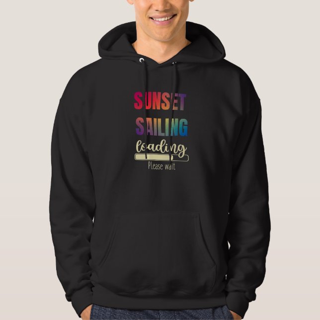 Sudadera Vela Sunset Gráfica Vintage (Anverso)