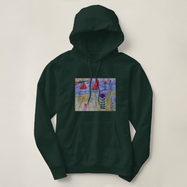 Sudadera Velas y flores rojas (Diseño del anverso)