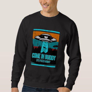 Sudadera Ven A Buddy Con Pizza Nocturna De Pizza