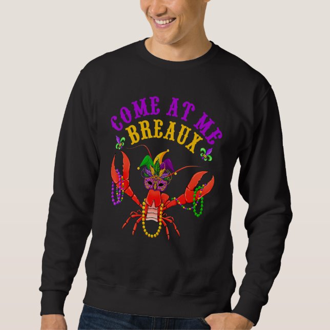 Sudadera Ven A Mí Breaux Crawfish Mardi Gras Set Kid M (Anverso)