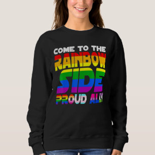Sudadera Ven Al Lado Arcoiris Orgulloso Ally Orgullo Lgbt L