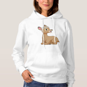 Sudadera Venado con flores de margarita