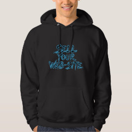 Sudadera Vende tu sitio web Tipografía azul angustiado