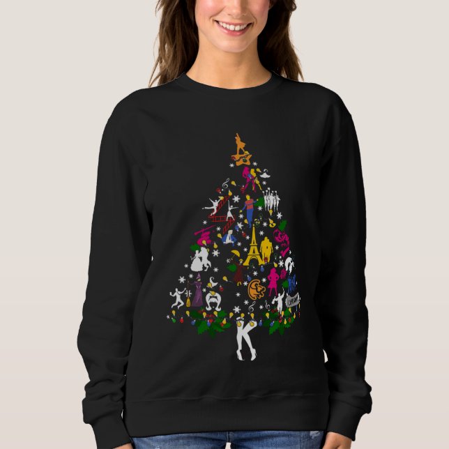 Sudadera Vendrá el feo Árbol de Navidad de Broadway (Anverso)