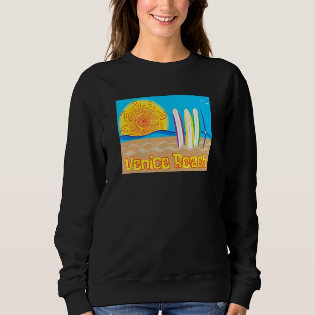 Sudadera Venecia Beach Sun Sand And Surf - Beach Merch (Anverso)