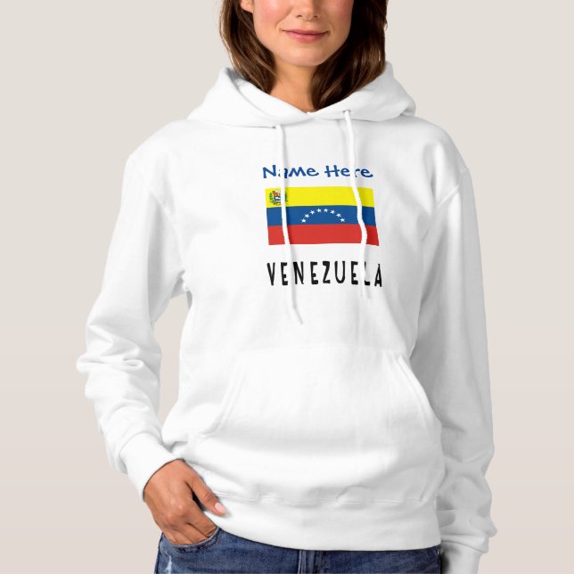 Sudadera Venezuela Bandera Venezolana Azul personalizada (Anverso)
