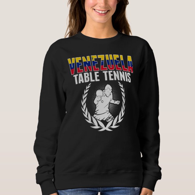 Sudadera Venezuela Table Tennis  Venezuelan Ping Pong Suppo (Anverso)