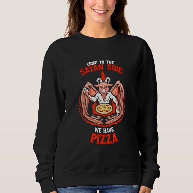 Sudadera Vengan Al Lado Satanás Tenemos Pizza Baphomet Sata (Anverso)