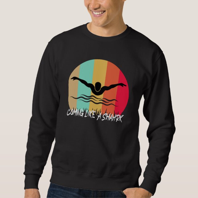 Sudadera Venir como un tiburón - Nadador rápido (Anverso)