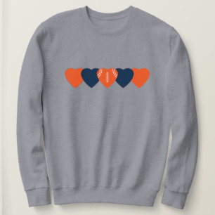 Sudadera Ventilador de Denver Corazón Fútbol Oscuro