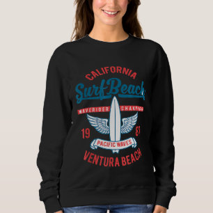 Sudadera ventura playa california surf olas del pacífico ve