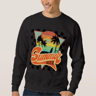 Sudadera Verano 2022 Vibes de verano Retro Palm Tree S