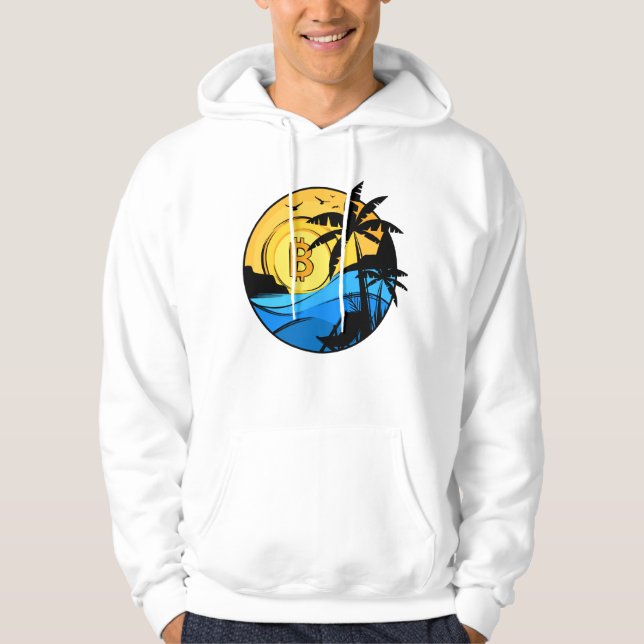 Sudadera Verano Bitcoin - Moneda criptográfica (Anverso)
