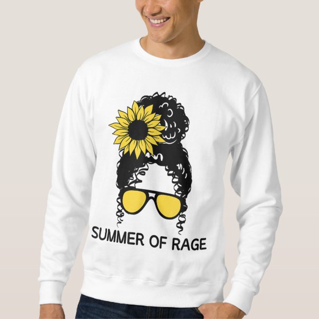 Sudadera Verano de furia Feminismo Pro Choice Messy Bun Sun (Anverso)