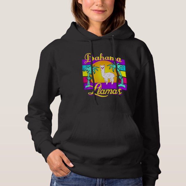 Sudadera Verano de la playa retro de Bahama Llama 80 (Anverso)