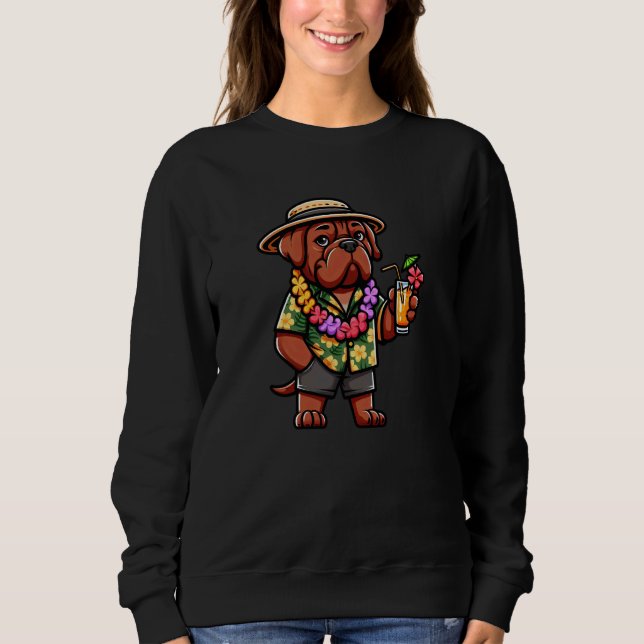 Sudadera Verano divertidísimo en el perro de Hawái de Burde (Anverso)