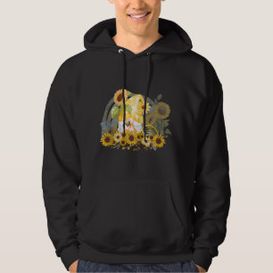 Sudadera Verano femenino de arco iris de girasol en el jard