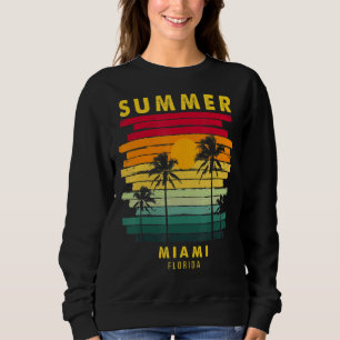 Sudadera Verano Miami Florida Beach Sunset Retro