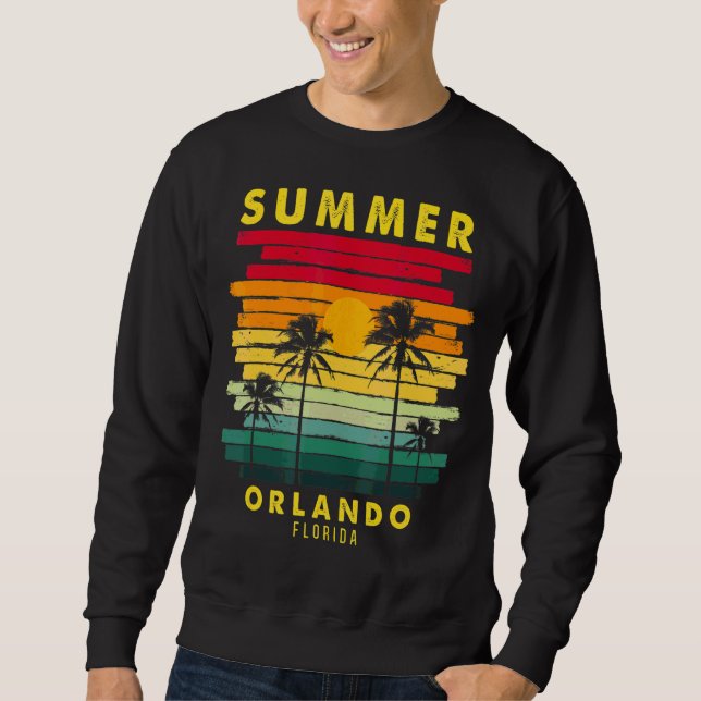 Sudadera Verano Orlando Florida Beach Sunset Retro (Anverso)