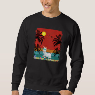 Sudadera Verano retro de cabra de coco de playa