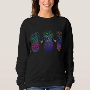 Sudadera Verano retro Hippie Piña Tropical Fruta