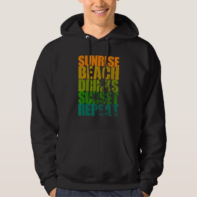 Sudadera Verano Sunrise Beach Bebe Sunset Repeat Beach (Anverso)