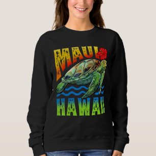 Sudadera Verano tropical de tortuga hawaiana Maui Hawaii