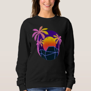Sudadera Verano tropical Palm Trees Sunset Beach 90 Art Va
