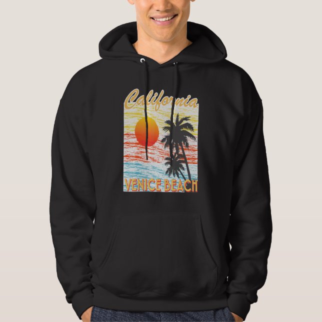 Sudadera Verano Vacacional Surfers Beach Palm Tree Retro Vi (Anverso)
