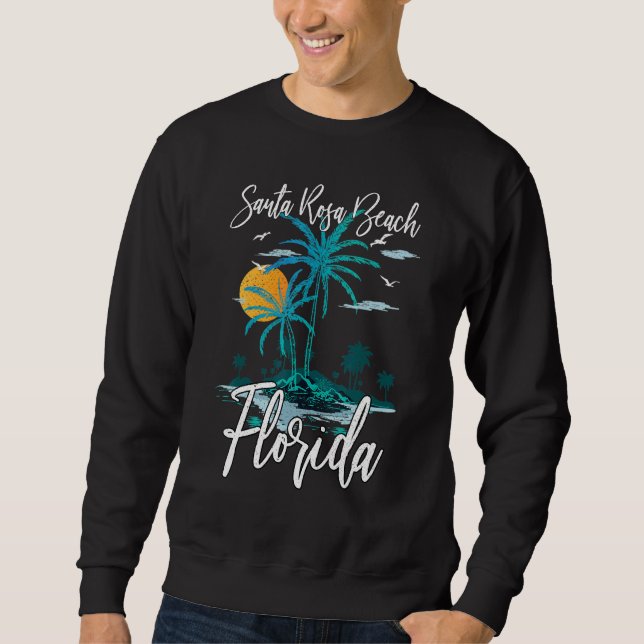 Sudadera Verano Vacaciones Retro Sunset Florida Santa Rosa  (Anverso)