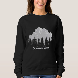 Sudadera Verano Vibes Mountain, Adventure Uniq Design Para