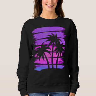 Sudadera Verano Vibes Palmeras Tropic de Vaporwave Retro de