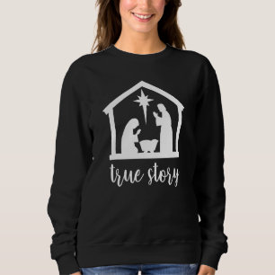Sudadera Verdadera Historia Navidad Natividad Cristiano Jes