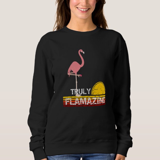 Sudadera Verdaderamente Flamazing Flamingo Rosa (Anverso)