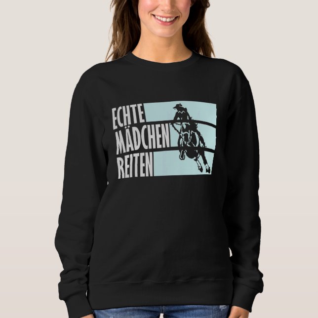 Sudadera Verdadero Chica montando ropa para caballos (Anverso)