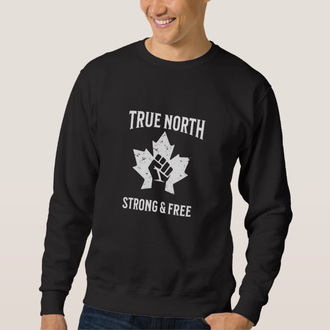 Sudadera Verdadero norte, fuerte y libre (Anverso)