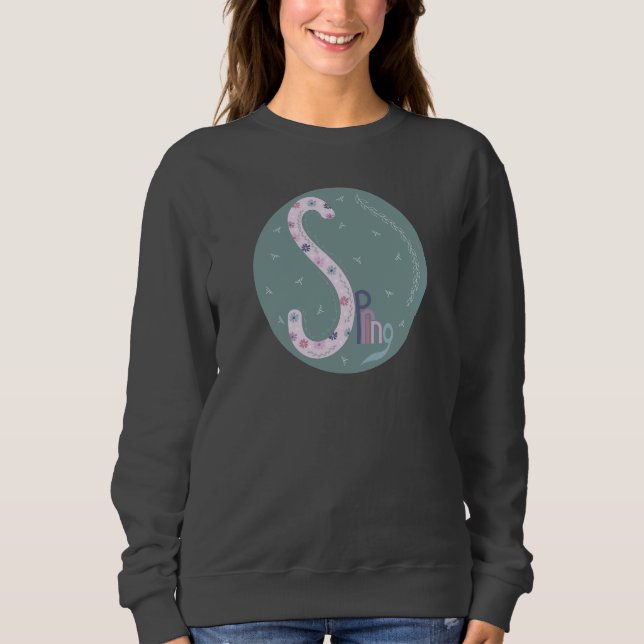 Sudadera verde de la tarjeta de resorte (Anverso)