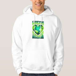 Sudadera VERDE EN EL CORAZÓN Eco Ecológico Retro Amigable C