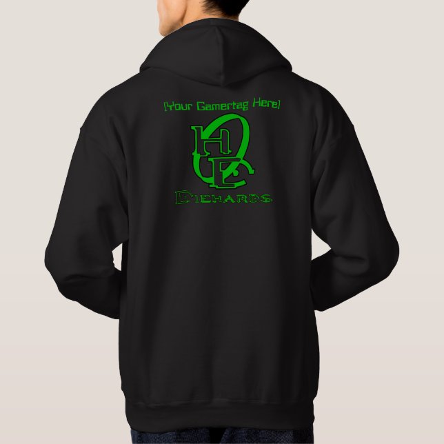 Sudadera Verde gráfico del videojugador de los (Reverso)