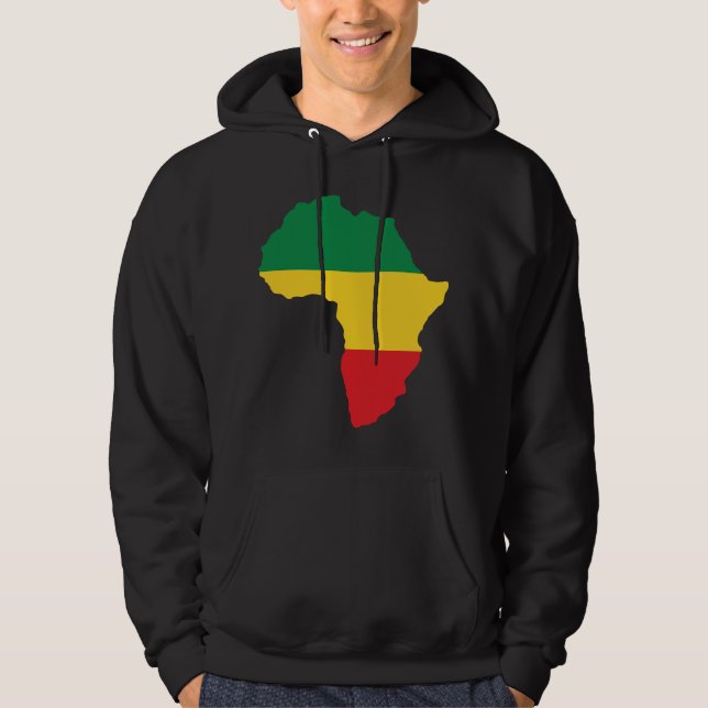 Sudadera Verde, oro y bandera roja de África (Anverso)