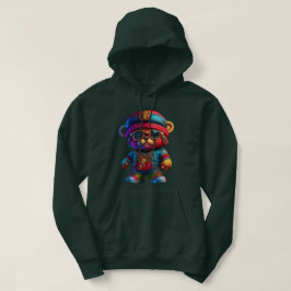 Sudadera Verde oscuro unisex hoodie con gangta teddy