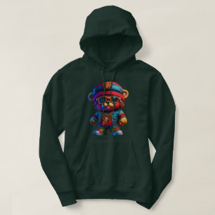 Sudadera Verde oscuro unisex hoodie con gangta teddy